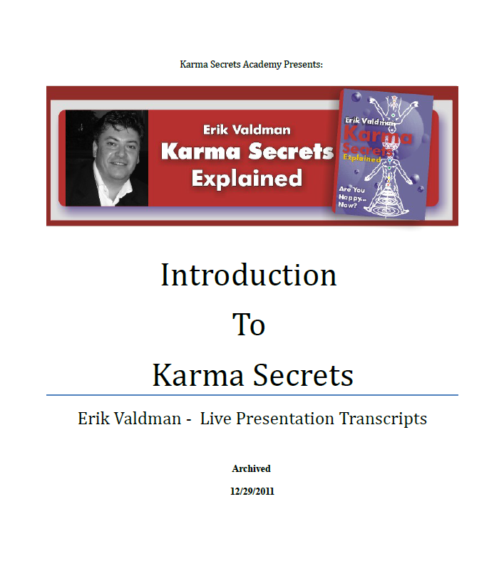 Intro To Karma Secrets